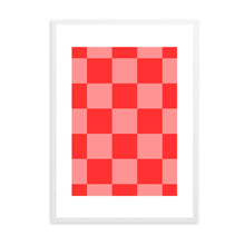 Load image into Gallery viewer, Checkered Red &amp; Pink | Wall Art
