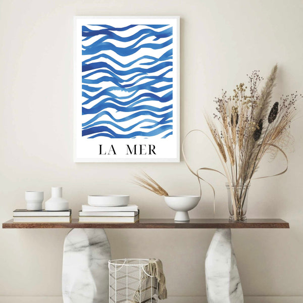 Watercolour Waves La Mer | Wall Art