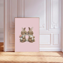 Load image into Gallery viewer, Cute Vintage Bunnies | Wall Art Print
