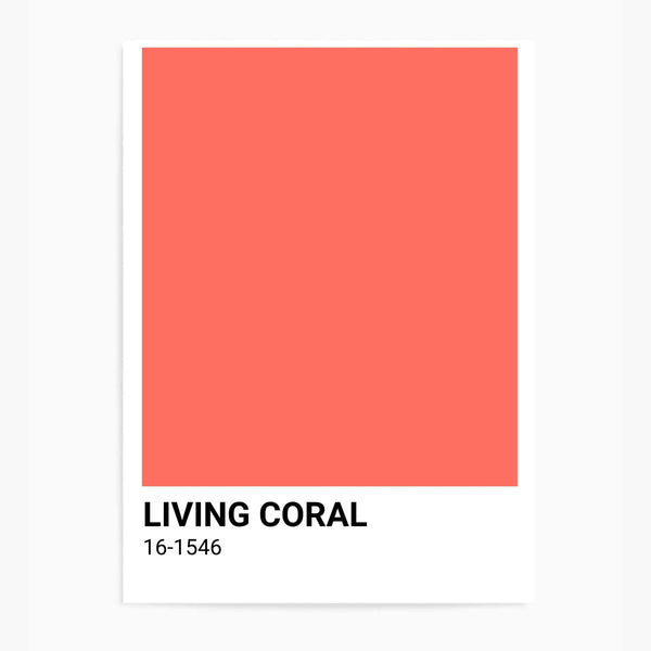 Living Coral Colour Swatch | Wall Art