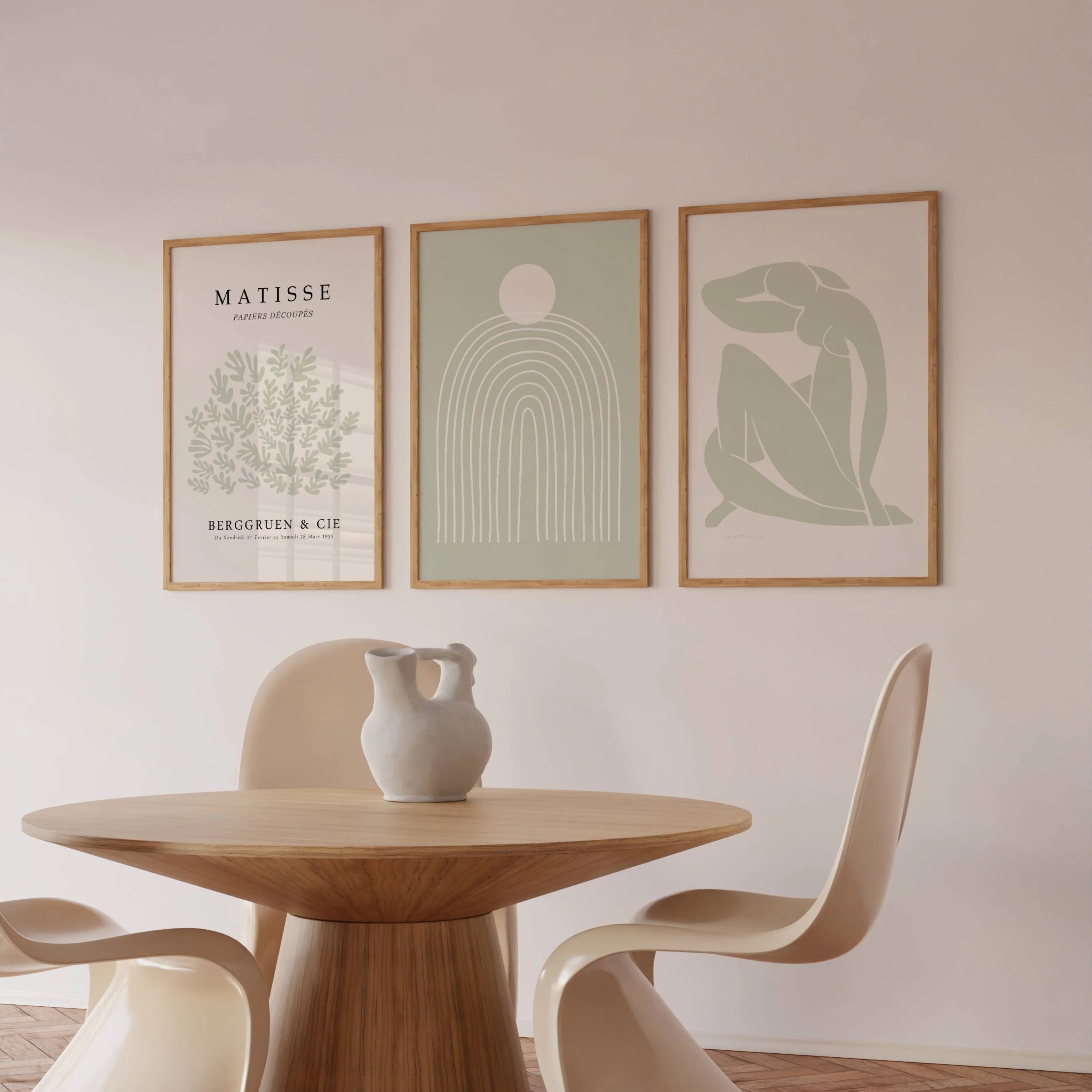 Matisse Sage Green Set of 3 | Gallery Wall Art