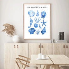 Load image into Gallery viewer, Shells Blue II | Wall Art
