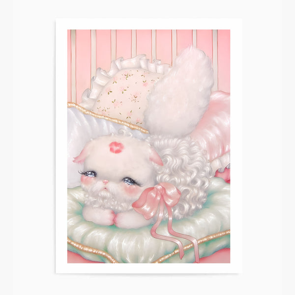 Coquette Vintage Puppy | Wall Art Print