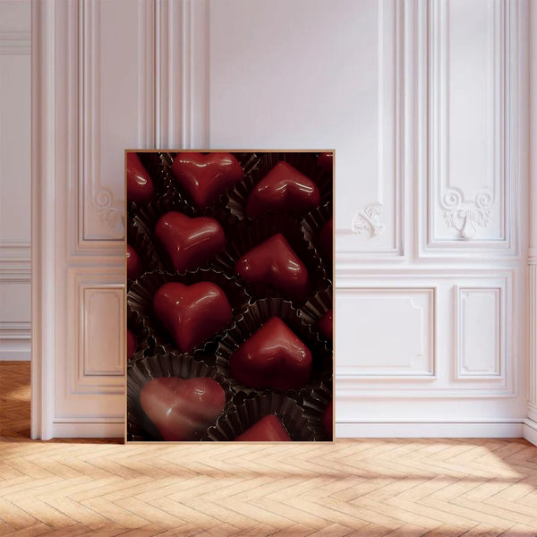 Red Heart Chocolates | Wall Art Print