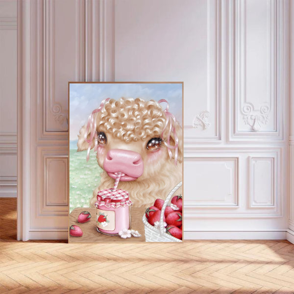 Vintage Cow Milkshake | Wall Art Print