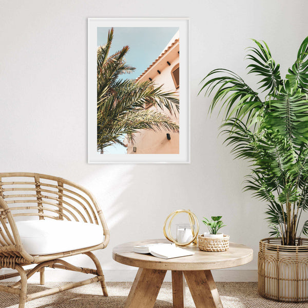 Palm Tree & House | Art Print