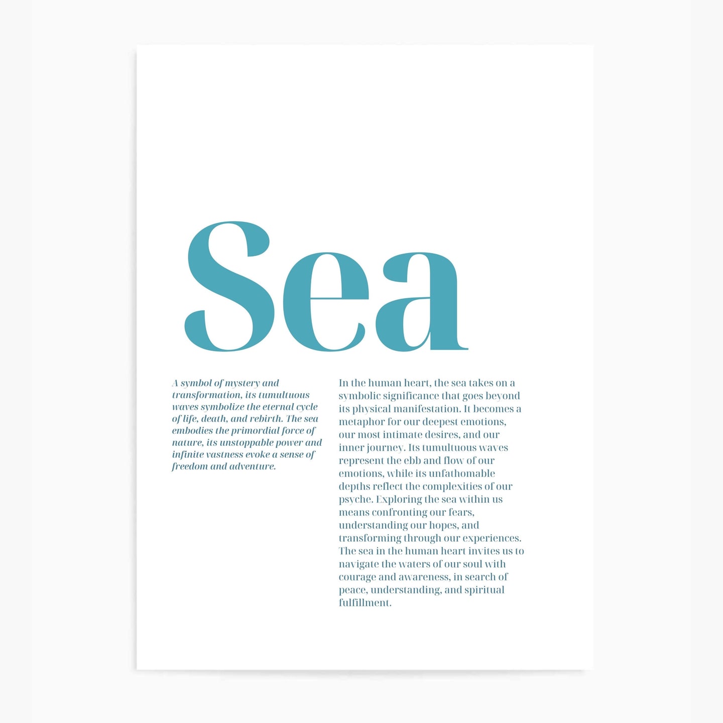 Sea Definition | Wall Art
