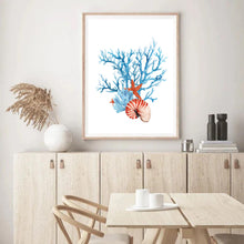 Load image into Gallery viewer, Coral Blue &amp; Orange Tones | Wall Art
