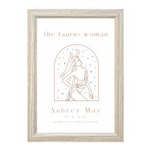 Load image into Gallery viewer, Personalised &#39;The Taurus Woman&#39; Zodiac
