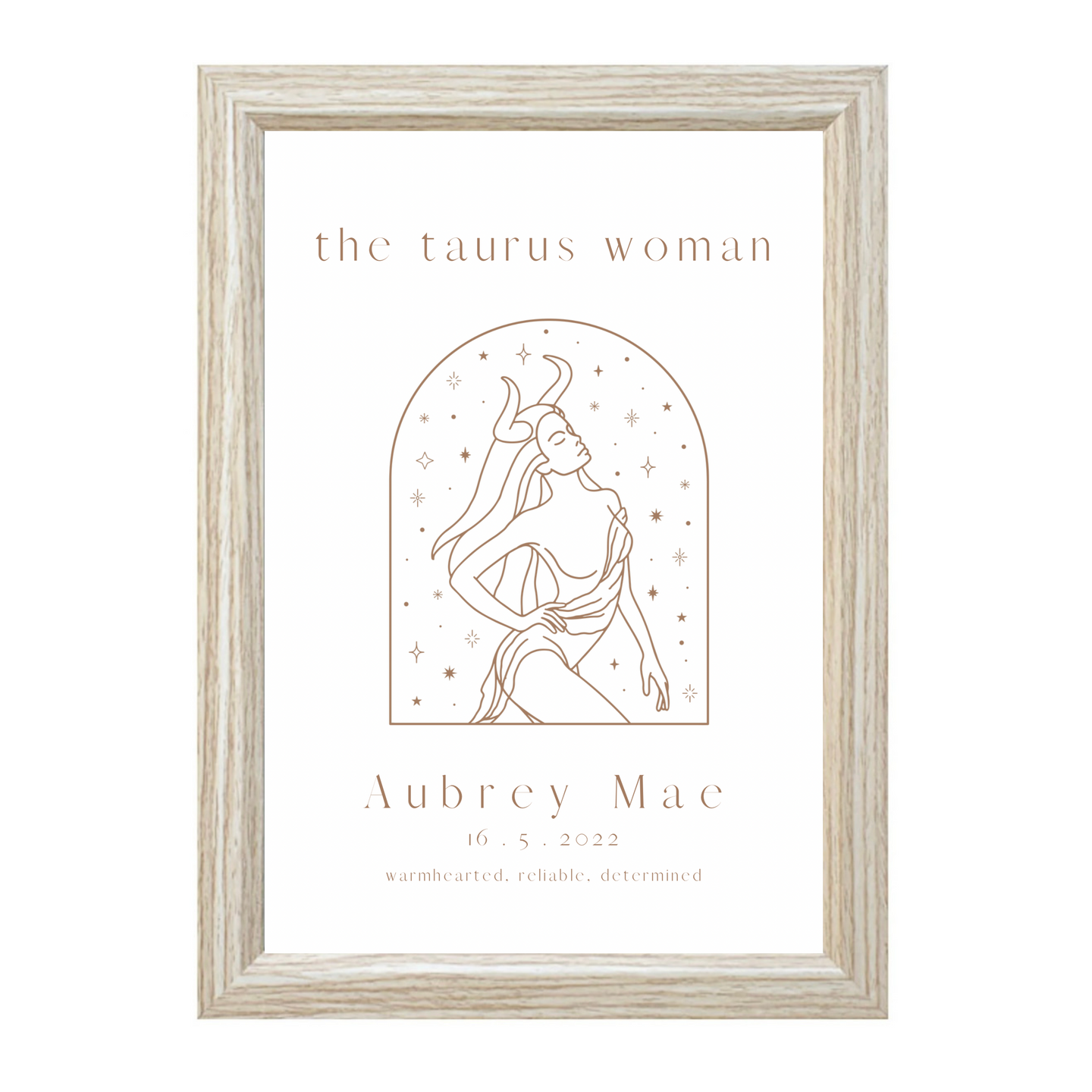Personalised 'The Taurus Woman' Zodiac