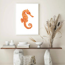 Load image into Gallery viewer, Seahorse Orange Tones | Wall Art
