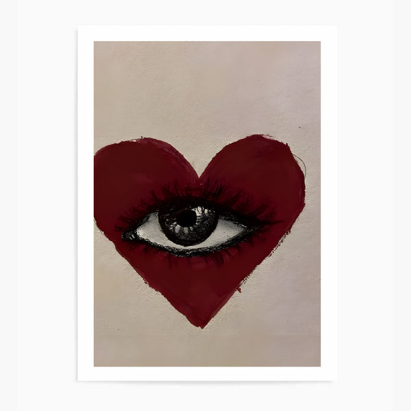 Moody Heart Eye | Wall Art Print
