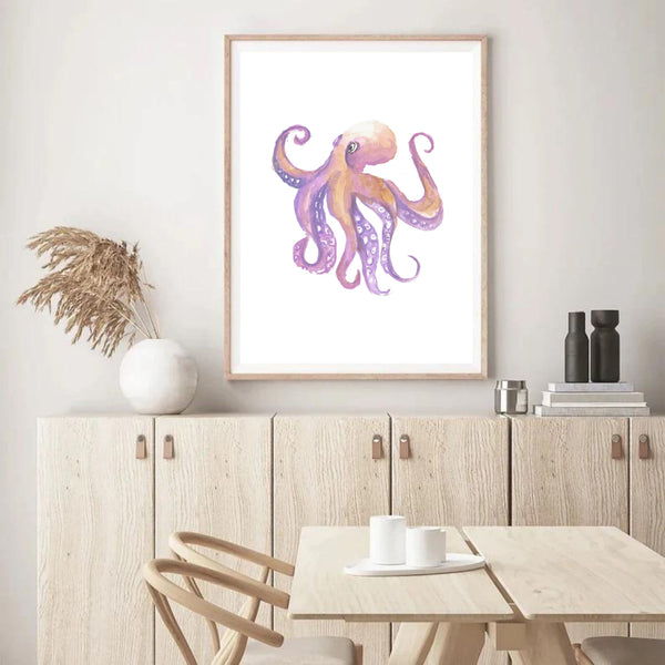 Octopus Pink Tones | Wall Art