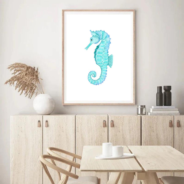 Sea Horse Blue | Wall Art