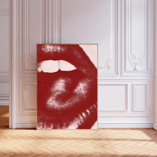 Dark Moody Lips | Wall Art Print