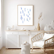 Load image into Gallery viewer, Little Fishies Blue | Wall Art
