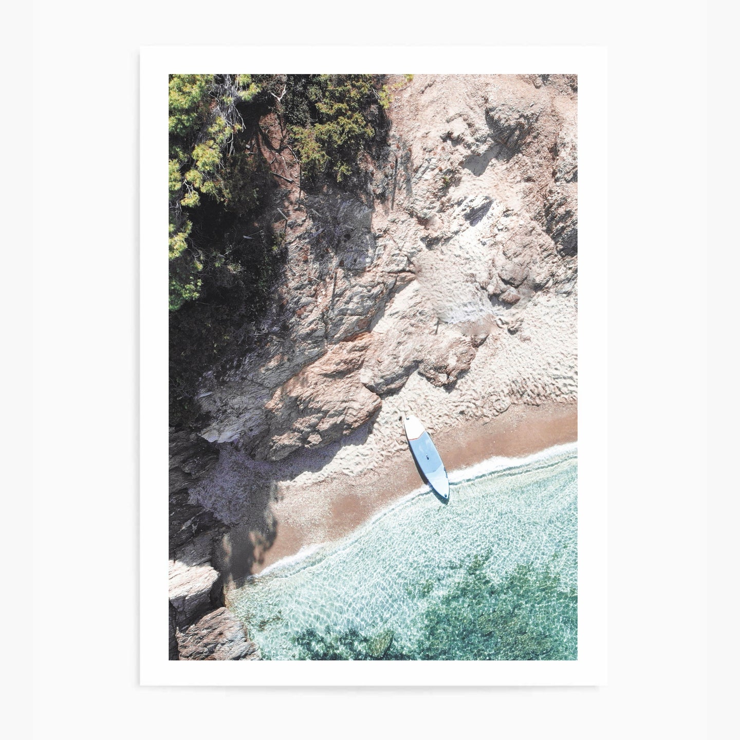 Rocky Beach Aerial View | Art Print