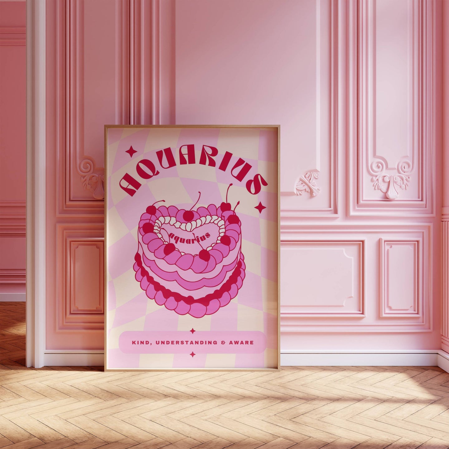 Aquarius Birthday Cake | Art Print