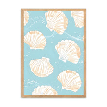 Load image into Gallery viewer, Seashell Pattern Blue | Wall Art
