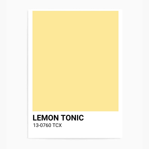 Lemon Tonic Yellow Colour Swatch | Wall Art