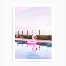 Load image into Gallery viewer, Flamingo Swimming Pool | Art Print
