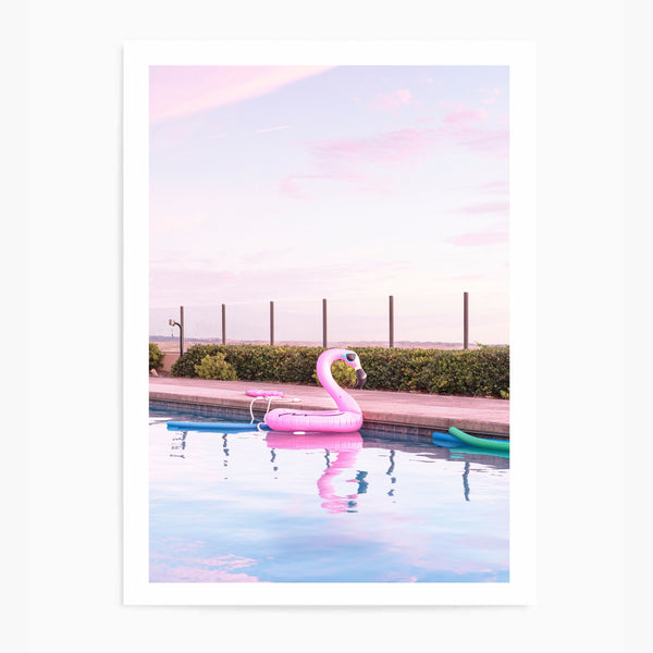 Flamingo Swimming Pool | Art Print