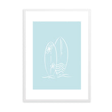 Load image into Gallery viewer, Surfboards Light Blue | Wall Art
