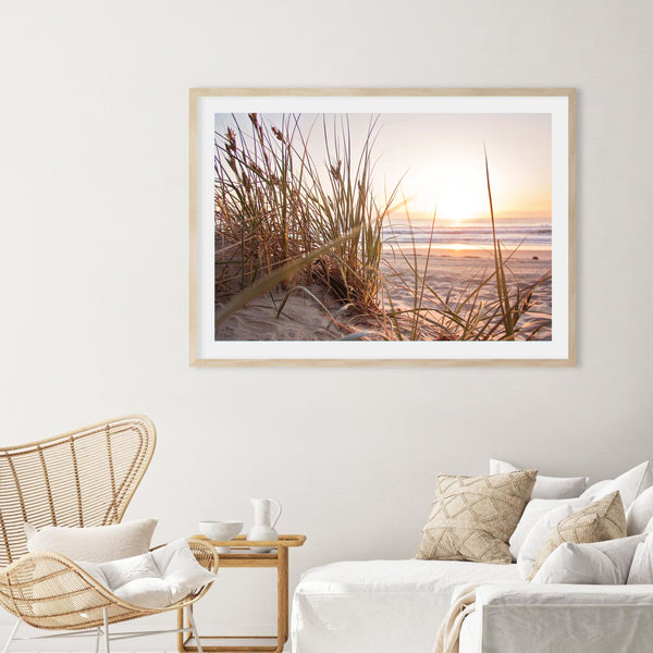 Pampas Beach Sunset Landscape | Art Print