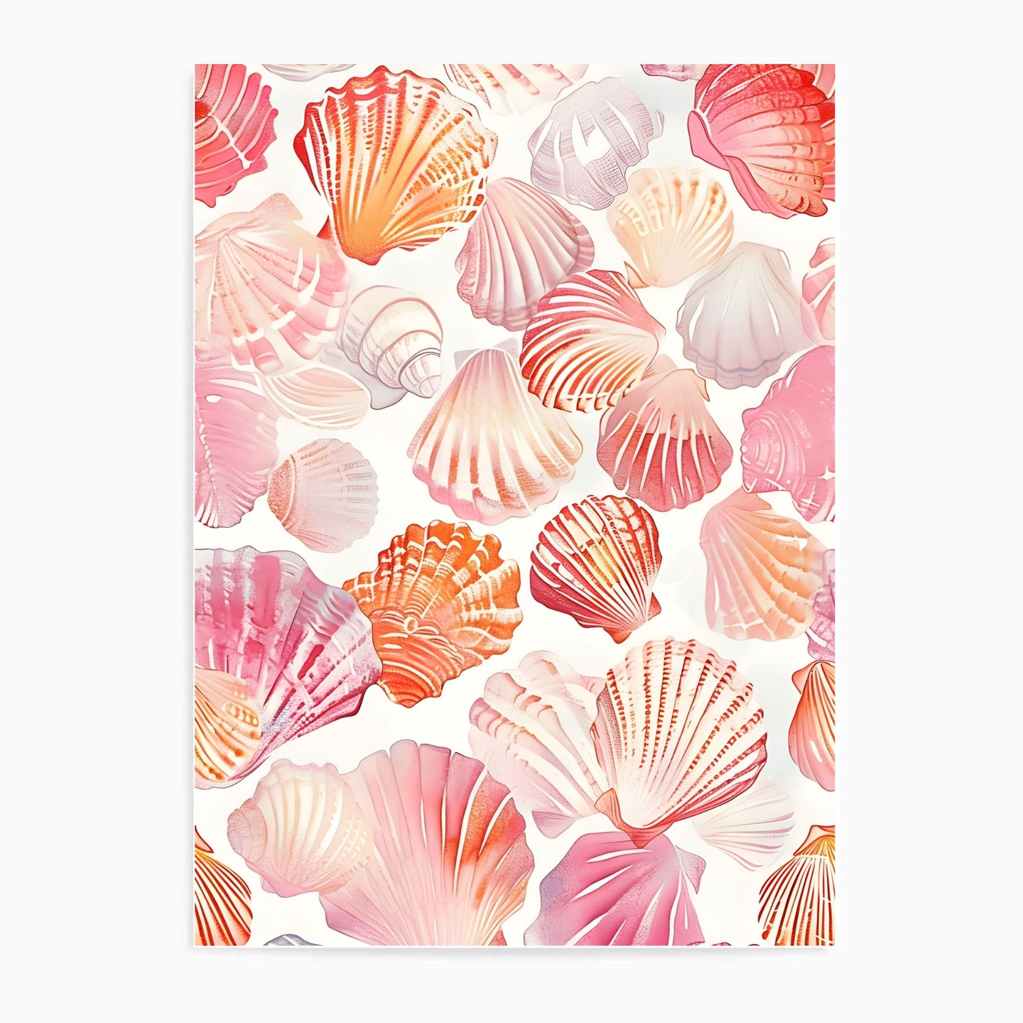 Seashells Orange II | Wall Art