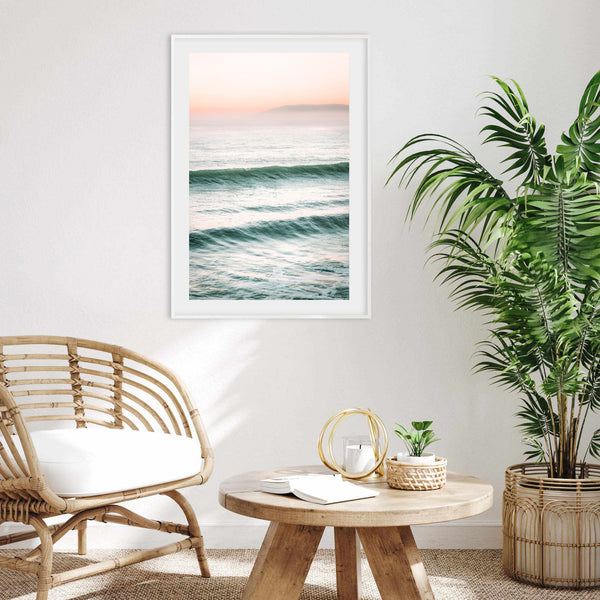 Sunset Crashing Waves | Art Print