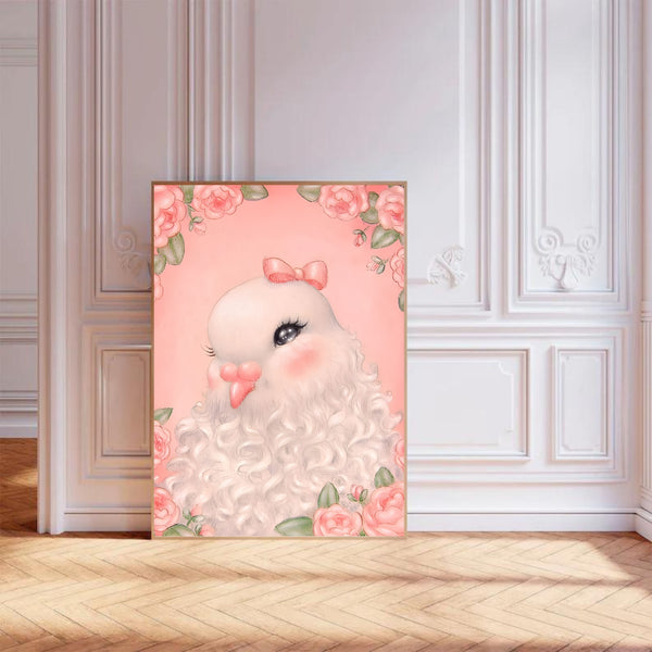 Coquette Vintage Bird | Wall Art Print
