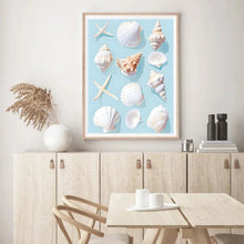 Load image into Gallery viewer, Seashells Blue | Wall Art
