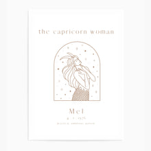 Load image into Gallery viewer, Personalised &#39;The Capricorn Woman&#39; Zodiac
