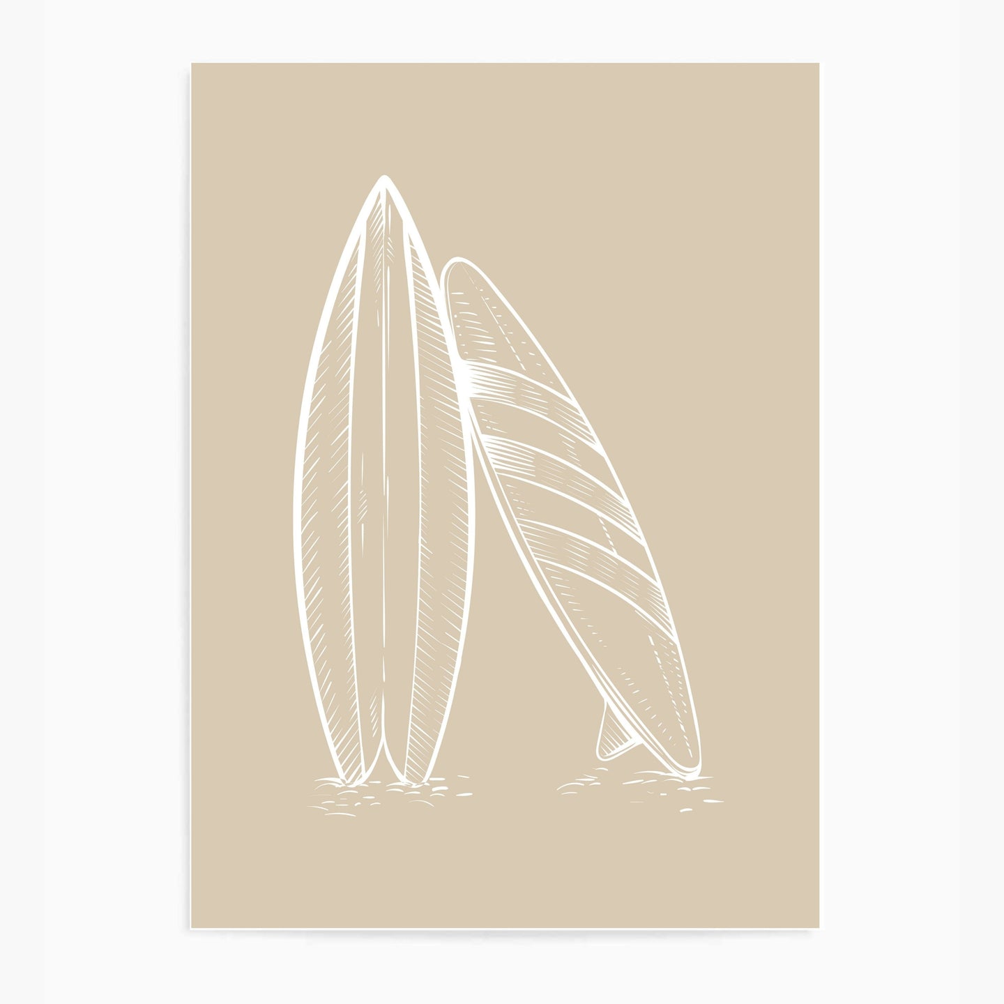 Surfboards Neutral | Wall Art