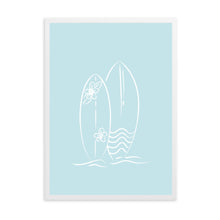 Load image into Gallery viewer, Surfboards Light Blue | Wall Art
