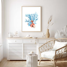 Load image into Gallery viewer, Coral Blue &amp; Orange Tones | Wall Art
