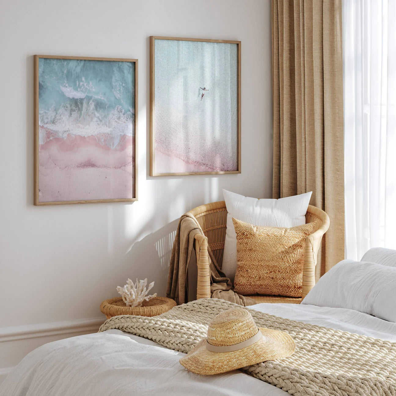 Pink Waters Set of 2 | Gallery Wall Art