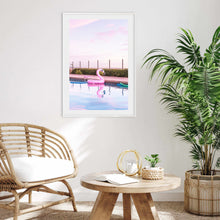 Load image into Gallery viewer, Flamingo Swimming Pool | Art Print
