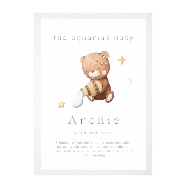 Personalised The Aquarius Baby