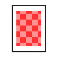 Load image into Gallery viewer, Checkered Red &amp; Pink | Wall Art
