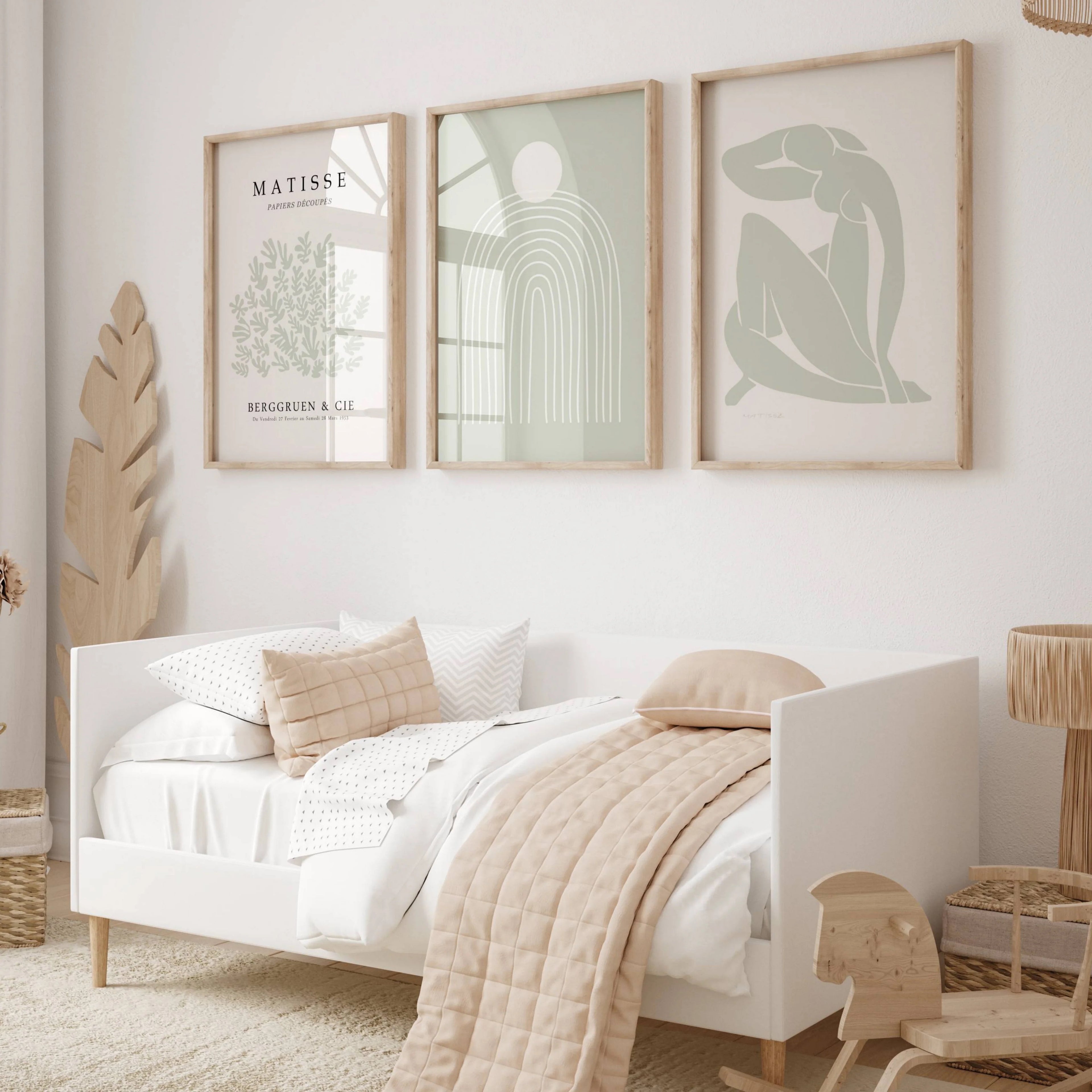 Matisse Sage Green Set of 3 | Gallery Wall Art