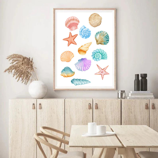 Seashells Colourful | Wall Art