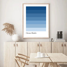 Load image into Gallery viewer, Ocean Shades Blue Colour Swatch | Wall Art
