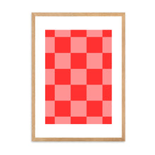 Load image into Gallery viewer, Checkered Red &amp; Pink | Wall Art
