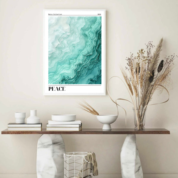 Peace Green Wave Effect | Wall Art