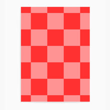 Load image into Gallery viewer, Checkered Red &amp; Pink | Wall Art
