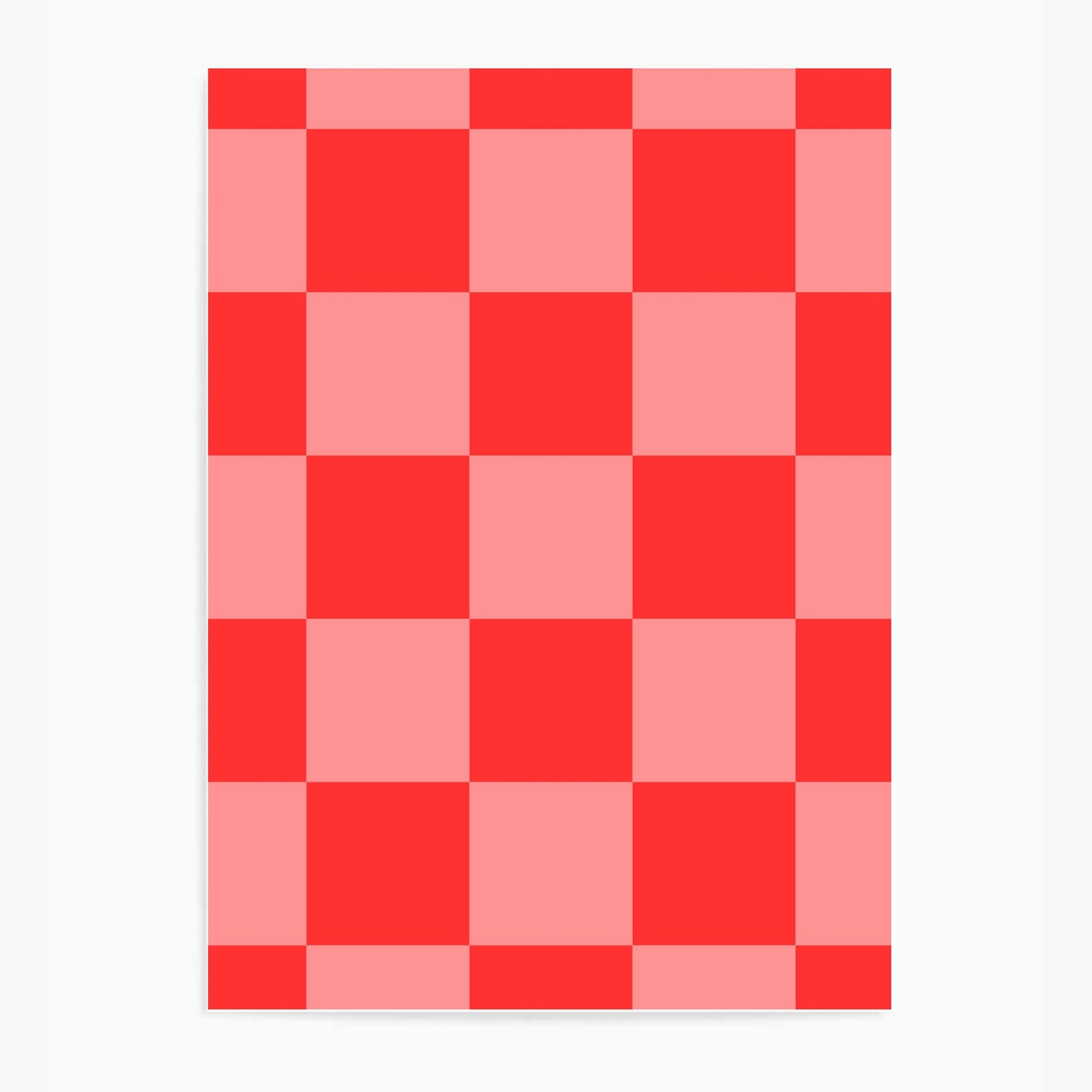 Checkered Red & Pink | Wall Art