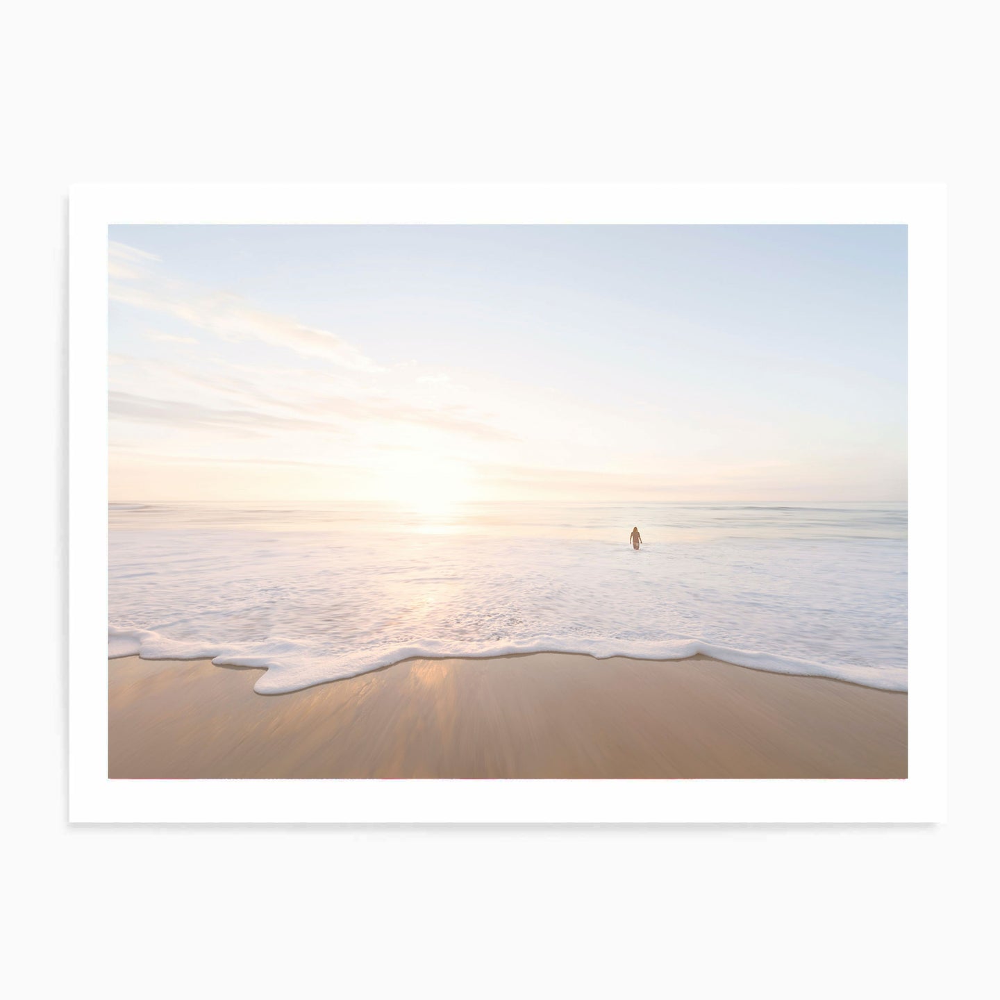 Pastel Beach Sunset Landscape | Art Print