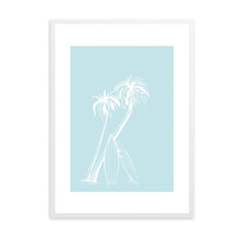 Load image into Gallery viewer, Palm Trees Light Blue | Wall Art
