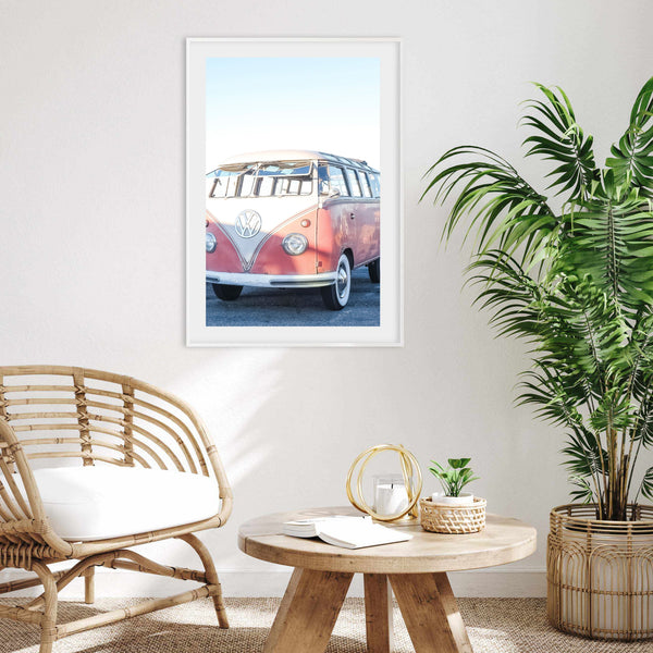 Pink Kombi Van | Art Print